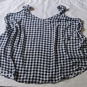 Torrid Womens Black White Gingham Check Georgette Sz2